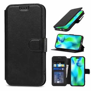 For iPhone 14 Pro Max Shockproof PU + TPU Leather Phone Case(Black)