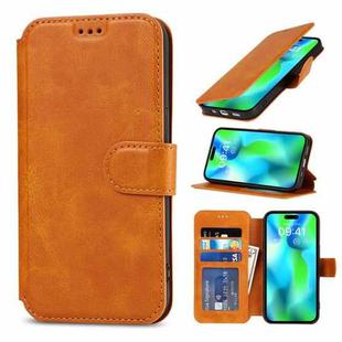 For iPhone 14 Pro Max Shockproof PU + TPU Leather Phone Case(Khaki)