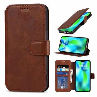 For iPhone 14 Pro Max Shockproof PU + TPU Leather Phone Case(Brown)