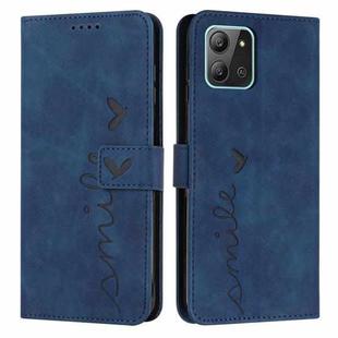 For Infinix Hot 11 2022 Skin Feel Heart Pattern Leather Phone Case(Blue)