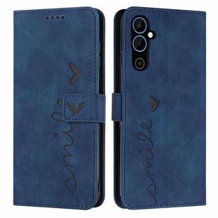 For Tecno Pova Neo 2 Skin Feel Heart Pattern Leather Phone Case(Blue)