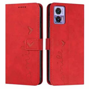 For Motorola Edge 30 Neo / Edge 30 Lite Skin Feel Heart Pattern Leather Phone Case(Red)