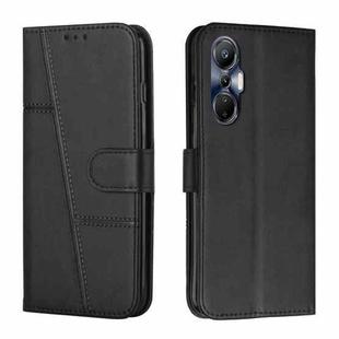 For Infinix Hot 20S Stitching Calf Texture Buckle Leather Phone Case(Black)