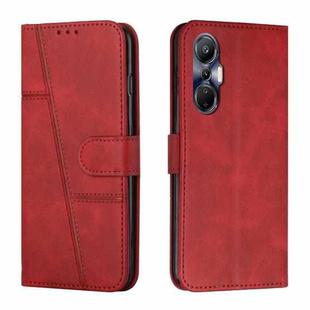 For Infinix Hot 20S Stitching Calf Texture Buckle Leather Phone Case(Red)