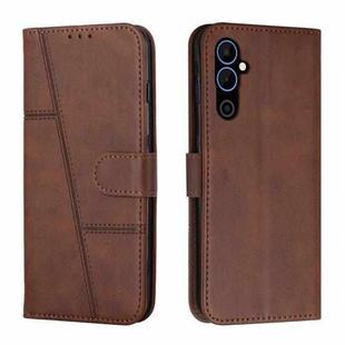 For Tecno Pova Neo 2 Stitching Calf Texture Buckle Leather Phone Case(Brown)