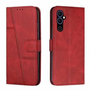 For Tecno Pova Neo 2 Stitching Calf Texture Buckle Leather Phone Case(Red)