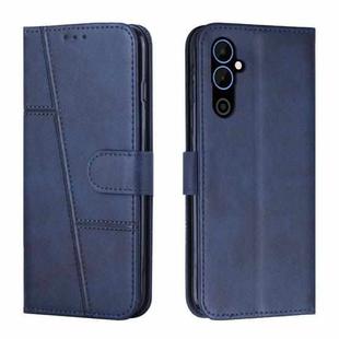 For Tecno Pova Neo 2 Stitching Calf Texture Buckle Leather Phone Case(Blue)