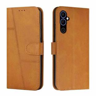 For Tecno Pova Neo 2 Stitching Calf Texture Buckle Leather Phone Case(Yellow)