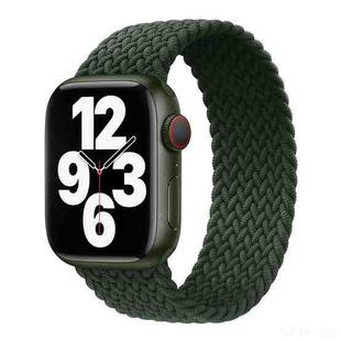 Nylon Single-turn Braided Watch Band For Apple Watch Ultra 49mm / Series 8&7 45mm / SE 2&6&SE&5&4 44mm / 3&2&1 42mm, Length:135mm(Fir Green)