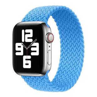 Nylon Single-turn Braided Watch Band For Apple Watch Ultra 49mm / Series 8&7 45mm / SE 2&6&SE&5&4 44mm / 3&2&1 42mm, Length:135mm(Sky Blue)