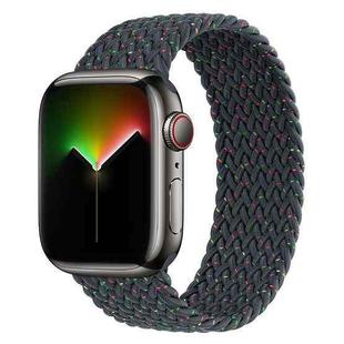 Nylon Single-turn Braided Watch Band For Apple Watch Ultra 49mm / Series 8&7 45mm / SE 2&6&SE&5&4 44mm / 3&2&1 42mm, Length:135mm(Starlight Dark)