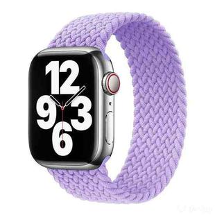 Nylon Single-turn Braided Watch Band For Apple Watch Ultra 49mm / Series 8&7 45mm / SE 2&6&SE&5&4 44mm / 3&2&1 42mm, Length:135mm(Lavender)