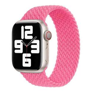 Nylon Single-turn Braided Watch Band For Apple Watch Ultra 49mm / Series 8&7 45mm / SE 2&6&SE&5&4 44mm / 3&2&1 42mm, Length:135mm(Orange Pink)