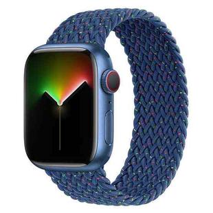 Nylon Single-turn Braided Watch Band For Apple Watch Ultra 49mm / Series 8&7 45mm / SE 2&6&SE&5&4 44mm / 3&2&1 42mm, Length:135mm(Starlight Blue)