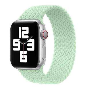 Nylon Single-turn Braided Watch Band For Apple Watch Ultra 49mm / Series 8&7 45mm / SE 2&6&SE&5&4 44mm / 3&2&1 42mm, Length:135mm(Pistachio)