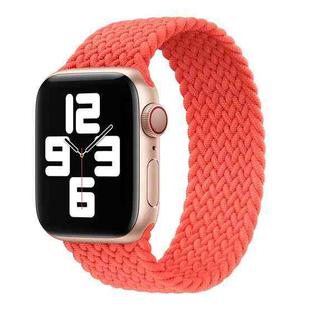 Nylon Single-turn Braided Watch Band For Apple Watch Ultra 49mm / Series 8&7 45mm / SE 2&6&SE&5&4 44mm / 3&2&1 42mm, Length:135mm(Bright Orange)