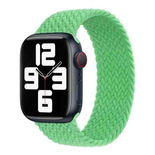 Nylon Single-turn Braided Watch Band For Apple Watch Ultra 49mm / Series 8&7 45mm / SE 2&6&SE&5&4 44mm / 3&2&1 42mm, Length:145mm(Bright Green)