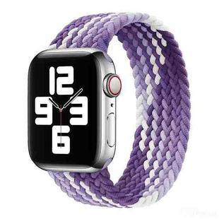 Nylon Single-turn Braided Watch Band For Apple Watch Ultra 49mm / Series 8&7 45mm / SE 2&6&SE&5&4 44mm / 3&2&1 42mm, Length:145mm(Grap Purple)