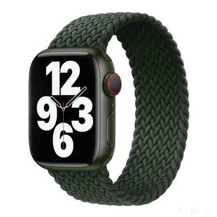Nylon Single-turn Braided Watch Band For Apple Watch Ultra 49mm / Series 8&7 45mm / SE 2&6&SE&5&4 44mm / 3&2&1 42mm, Length:145mm(Fir Green)