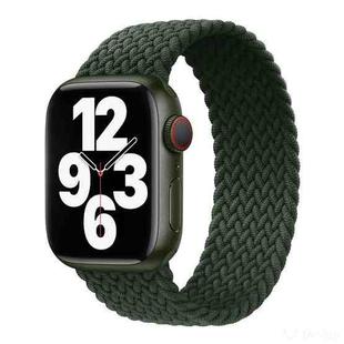 Nylon Single-turn Braided Watch Band For Apple Watch Ultra 49mm / Series 8&7 45mm / SE 2&6&SE&5&4 44mm / 3&2&1 42mm, Length:155mm(Fir Green)