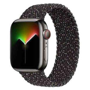 Nylon Single-turn Braided Watch Band For Apple Watch Ultra 49mm / Series 8&7 45mm / SE 2&6&SE&5&4 44mm / 3&2&1 42mm, Length:155mm(Starry Black)
