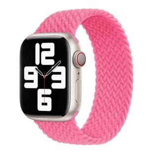 Nylon Single-turn Braided Watch Band For Apple Watch Ultra 49mm / Series 8&7 45mm / SE 2&6&SE&5&4 44mm / 3&2&1 42mm, Length:165mm(Orange Pink)