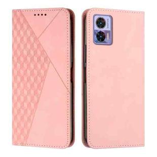For Motorola Edge 30 Neo / Edge 30 Lite Diamond Pattern Skin Feel Magnetic Leather Phone Case(Rose Gold)