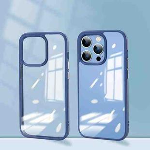 For iPhone 14 Plus Mirror Transparent TPU + PC Phone Case(Sapphire)