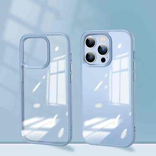 For iPhone 14 Pro Max Mirror Transparent TPU + PC Phone Case(Sierra Blue)