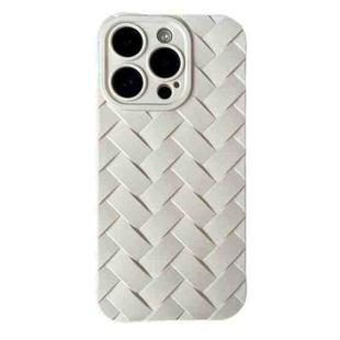 For iPhone 14 Pro Max Vintage Braided Texture Skin Phone Case(White)