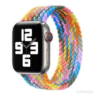 Nylon Single-turn Braided Watch Band For Apple Watch Series 8&7 41mm / SE 2&6&SE&5&4 40mm / 3&2&1 38mm, Length:135mm(Beat Purple)