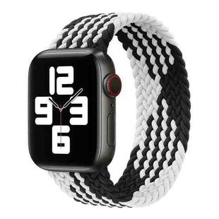 Nylon Single-turn Braided Watch Band For Apple Watch Series 8&7 41mm / SE 2&6&SE&5&4 40mm / 3&2&1 38mm, Length:135mm(Z Black White)