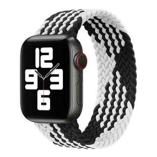 Nylon Single-turn Braided Watch Band For Apple Watch Series 8&7 41mm / SE 2&6&SE&5&4 40mm / 3&2&1 38mm, Length:145mm(Z Black White)