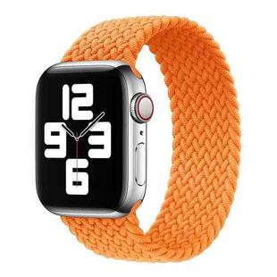 Nylon Single-turn Braided Watch Band For Apple Watch Series 8&7 41mm / SE 2&6&SE&5&4 40mm / 3&2&1 38mm, Length:145mm(Orange)