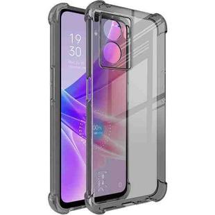 For OPPO K10 5G India/A77 5G 2022/A57 5G 2022 imak Shockproof Airbag TPU Phone Case(Transparent Black)