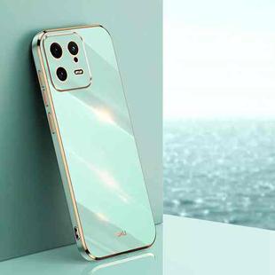 For Xiaomi 13 XINLI Straight Edge 6D Electroplate TPU Phone Case(Mint Green)