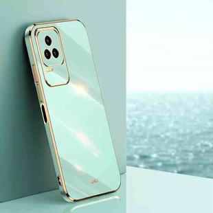 For Xiaomi Redmi K50 XINLI Straight Edge 6D Electroplate TPU Phone Case(Mint Green)