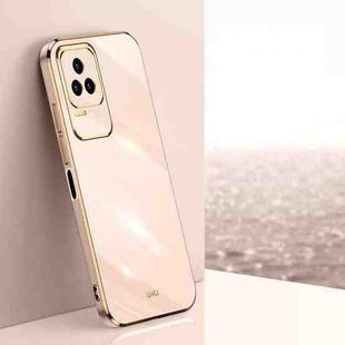 For Xiaomi Redmi K50 Pro XINLI Straight Edge 6D Electroplate TPU Phone Case(Pink)