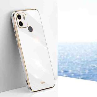 For Xiaomi Redmi A1+ XINLI Straight Edge 6D Electroplate TPU Phone Case(White)