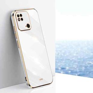 For Xiaomi Redmi 10C XINLI Straight Edge 6D Electroplate TPU Phone Case(White)