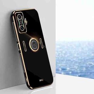 For Xiaomi Redmi K50 Gaming XINLI Straight Edge 6D Electroplate TPU Phone Case with Ring Holder(Black)