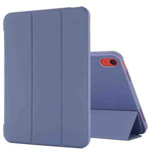 For iPad 10th Gen 10.9 2022 Tri-fold Holder Tablet Leather Case(Lavender)