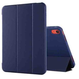 For iPad 10th Gen 10.9 2022 Tri-fold Holder Tablet Leather Case(Dark Blue)