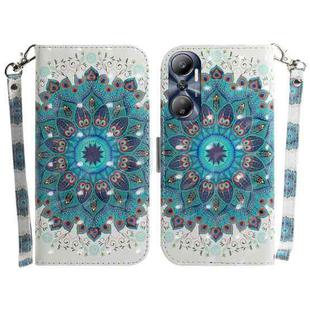 For Infinix Hot 20 3D Colored Horizontal Flip Leather Phone Case(Peacock Wreath)