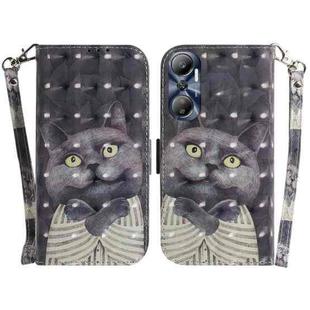 For Infinix Hot 20 3D Colored Horizontal Flip Leather Phone Case(Hug Cat)