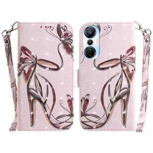 For Infinix Hot 20s 3D Colored Horizontal Flip Leather Phone Case(Butterfly High-heeled)