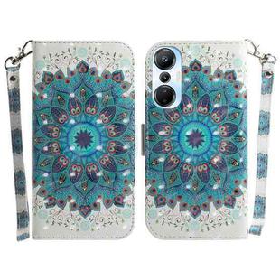 For Infinix Hot 20s 3D Colored Horizontal Flip Leather Phone Case(Peacock Wreath)