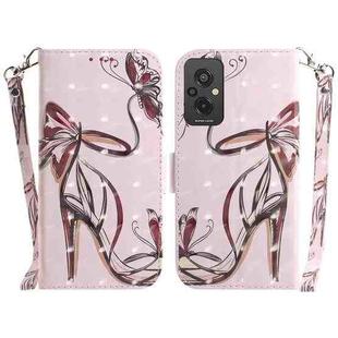 For Xiaomi Redmi 11 Prime 4G 3D Colored Horizontal Flip Leather Phone Case(Butterfly High-heeled)
