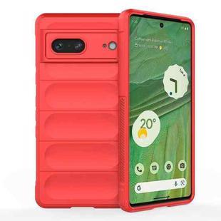 For Google Pixel 7 Magic Shield TPU + Flannel Phone Case(Red)