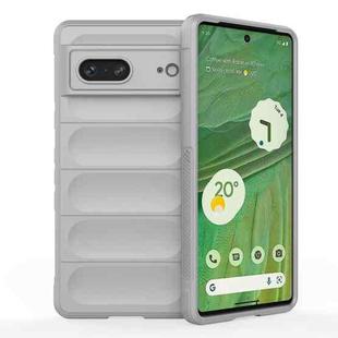 For Google Pixel 7 Magic Shield TPU + Flannel Phone Case(Grey)